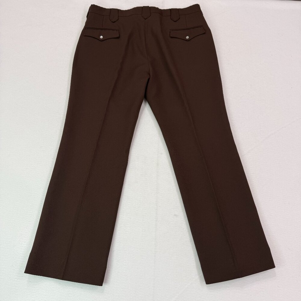 Vintage 70s 80s Brown Mesquite Niver Western Wear Pants Pearl Snap Men Size 34